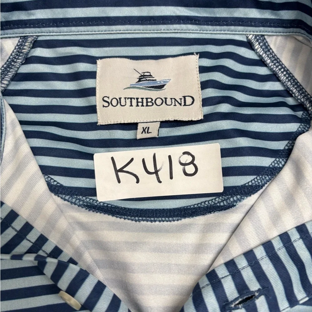 Classic Blue and White Long‎ Sleeve Tee with Nautical Stripes